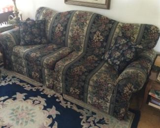 Couch With Floral Print, Excellent Condition