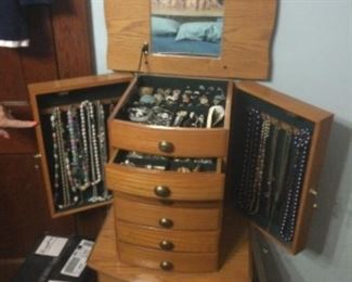 Jewelry Chest Filled With Jewelry, The Jewelry Will Be Sold Seperately