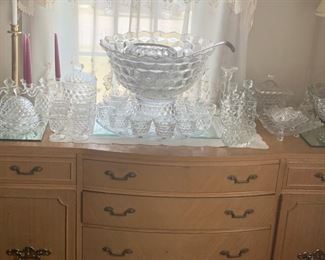 Wonderful Server, With Multiple Pieces Of Fostoria Including Multiple Size Fostoria Punch Bowls