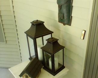 Custom birdhouse and outdoor candle holders