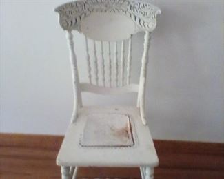 White wood chair