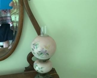 Glass globe vintage lamp