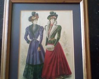 The Delineator Jan 1898 cover , framed