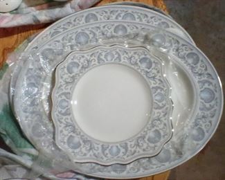 Wedgewood dolphin design 2 platters and square plate