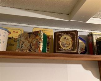 Large selection of collector tins