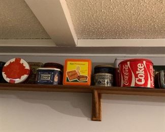 Large selection of collector tins