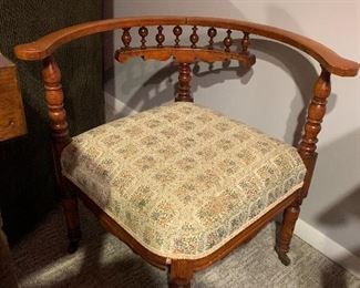 Ornate carved antique corner chair