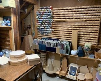 A crafters dream! Paints, patterns, and large selection of various items to paint