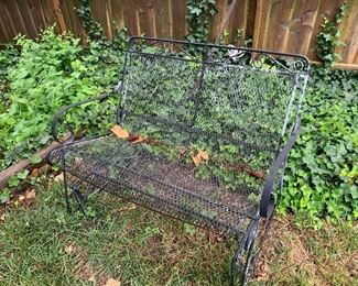 Wrought iron glider