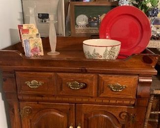 Coppertop buffet cabinet Cabinet top icemaker, Christmas accessories