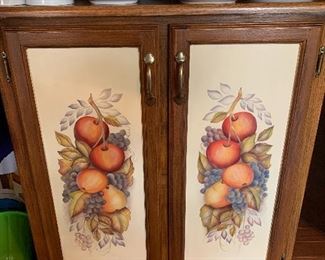 Beautiful hand painted narrow cabinet