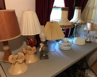 Vintage Lamps including Aladdin
