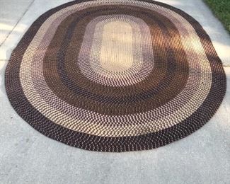 Room size braided rug