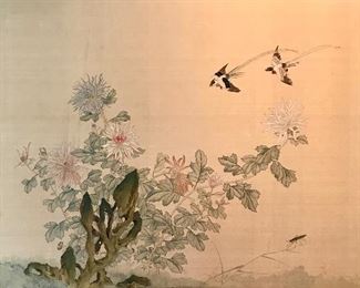 Asian painting on silk