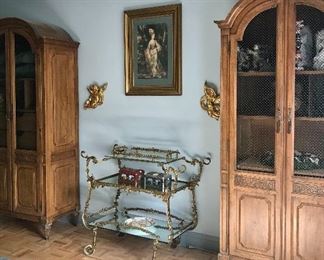 Heritage armoires
Brass serving trolley