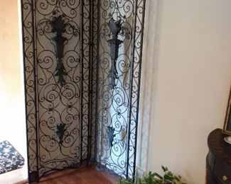 Heavy Wrought Iron Screen - 80" h - each panel 26"