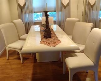 Dining Room - Table Measures 92" x 42" with one leaf - 68" without leaf