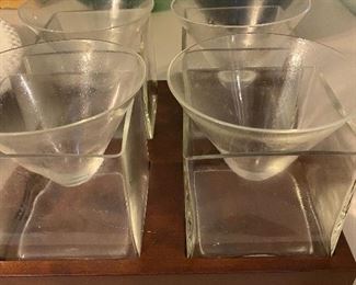 Unique Martini glasses  with serving tray