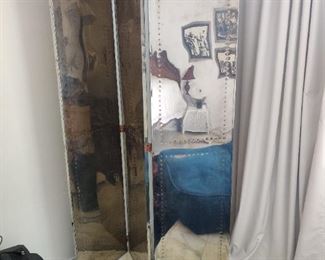 BRASS & STAINLESS 3 PANEL SCREEN