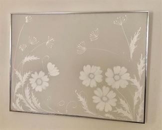 $295 Teurois signed Mid-century floral painting, acrylic on canvas.
30.25” H x 40.25” W