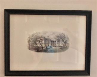 $40 - Print of the White House, Washington, DC. 6.75" H x 8.75" W