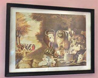 $20 - Print of Edward Hicks, Peaceable Kingdom - 10" H x 12.5" W