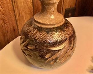 $50 - MCM vase #1-   8" H, 5.5" diam.