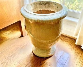 $95 - Detail - Large ceramic glazed urn #2