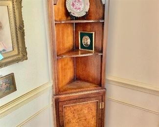$195 - Vintage corner cabinet.  66.5" H, 17.5" W, 11.5" D. 