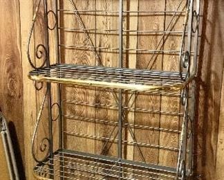 $260 - Metal bakers rack.  79" H, 30.75" W, 16" D. 