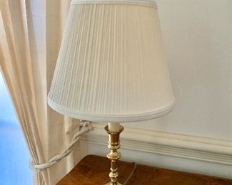 $45 - Brass candlestick lamp. 19" H.