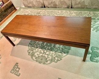$250  Vintage coffee table 16" H, 52" L, 19" W. 