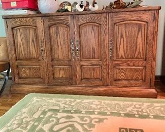 $450 Large cabinet 40" H, 75" W, 24" D.