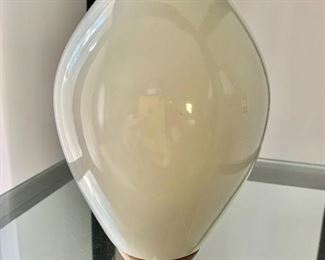 $30 - White porcelain ovoid vase.  7" H. 