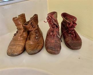 $25 each pair vintage child's or baby's shoes Shoes on left SOLD 