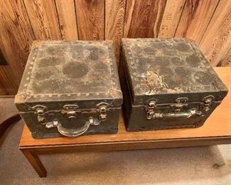 $50 ea - Vintage boxes with tools - each as is. Each 10" H, 14.5" W, 14" D.