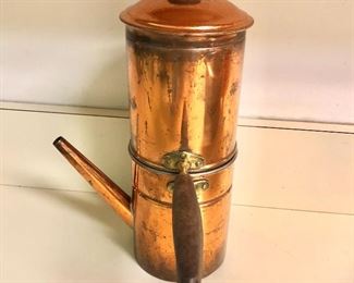 $50 - Copper espresso pot.  10 H, 4" diam.