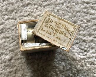 $20 Vintage silver cased thimble 