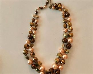 $10 Vintage multi stand necklace.  Approx 13.75" L.  