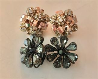 $10 each vintage clip earrings. Each 1" diam.