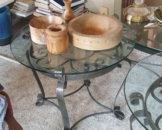 end tables and coffee table.  bowls are for sale too