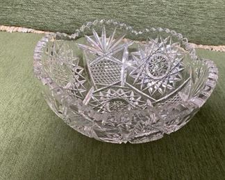 sparkling cutglass bowl(ABP)   There are 3 other cutglass bowls not pictured
