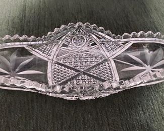 cutglass celery dish