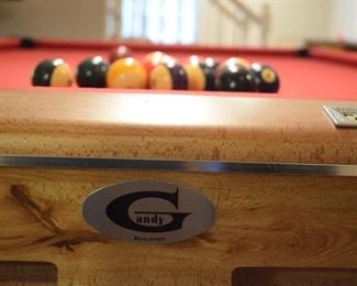 Gandy pool table, Macon Georgia