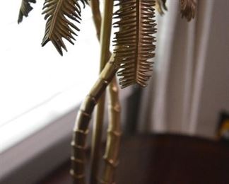 brass lamp, palm tree