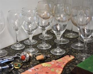 wine glasses and accessories