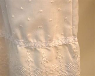child's christening gown detail