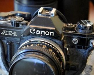 vintage camera equipment, Canon AE-1