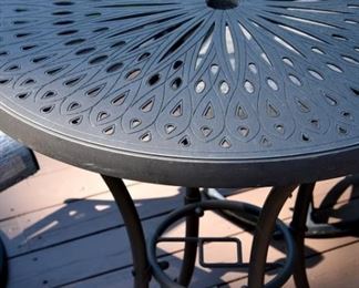 Outdoor furniture, table detail