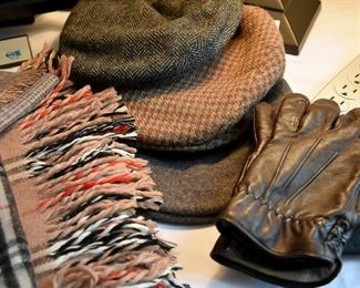 men's scarves, hats, and gloves